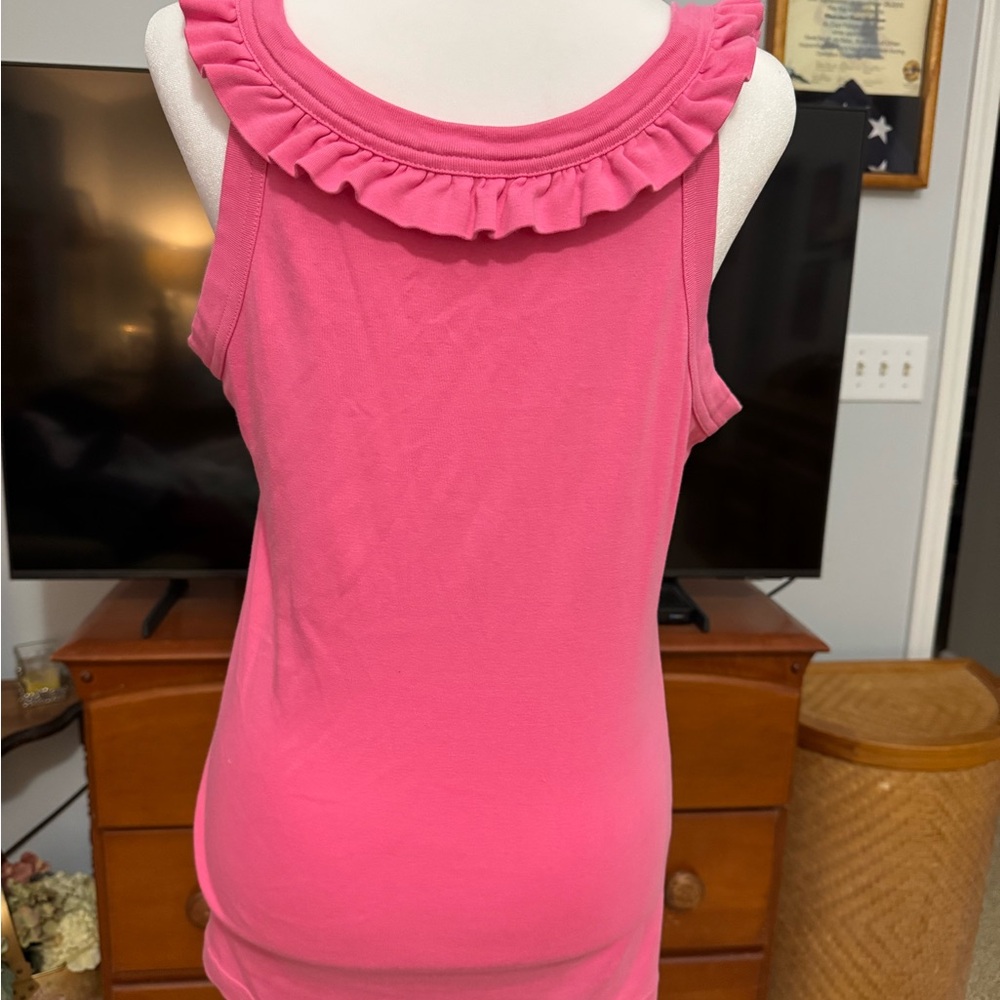 Lilly Pulitzer Pink Ruffle Tank Top - Picture 3 of 8